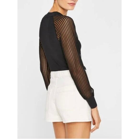 Club Monaco Black Sheer Sleeve Sweater - Picture 8 of 10